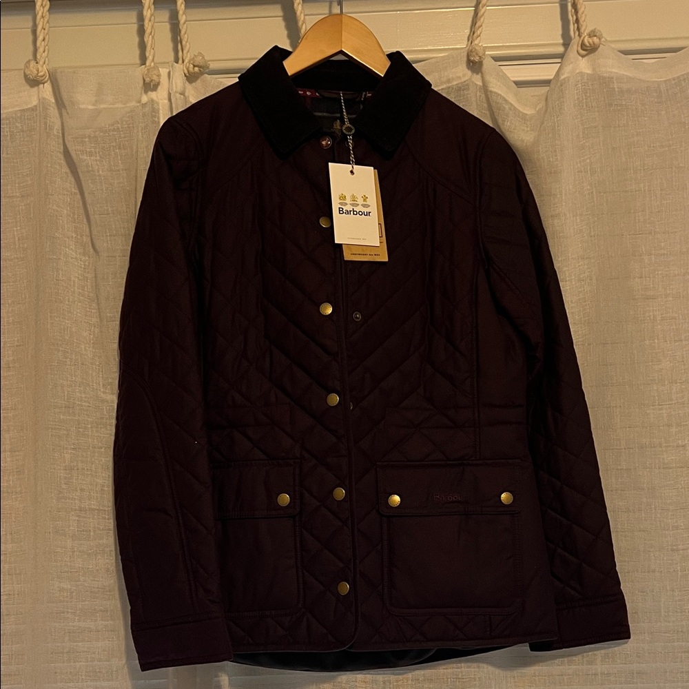 Barbour Women's Quilted Utility Jacket - Dark Burgundy
